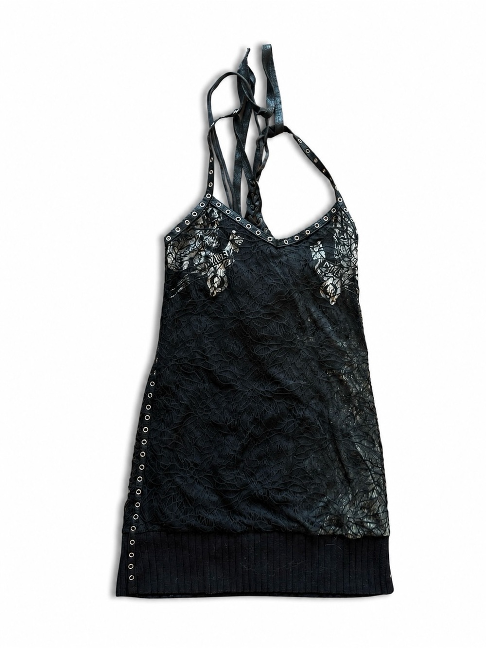 Salvage Black Lace Mini Dress XS | Y2K Gothic Grunge